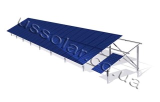 On-ground solar mounting structure 2-row